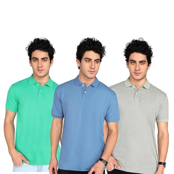 Polo Neck T-Shirts  Pack Of 3