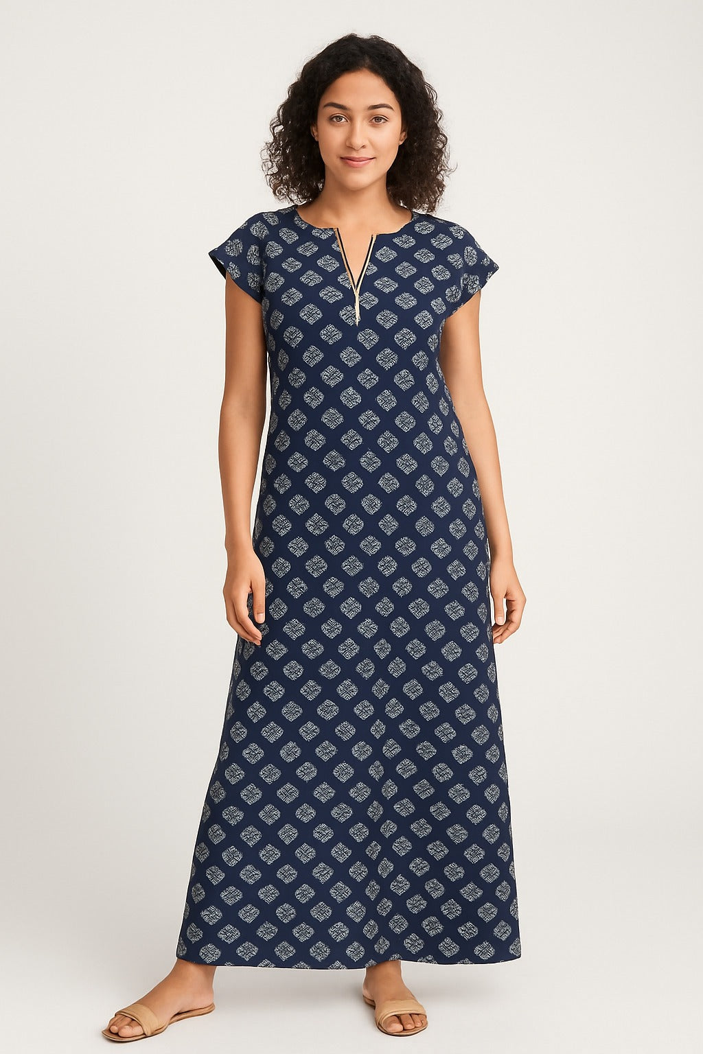 girls blue chain maxi