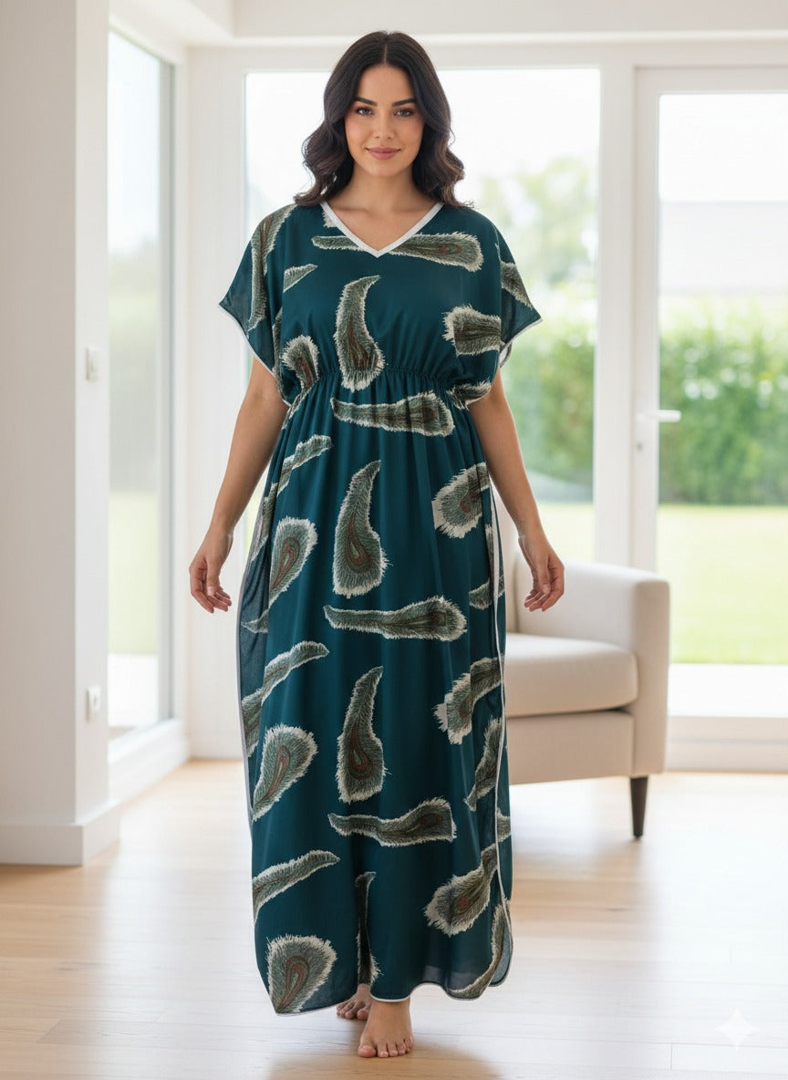 girls blue chain maxi